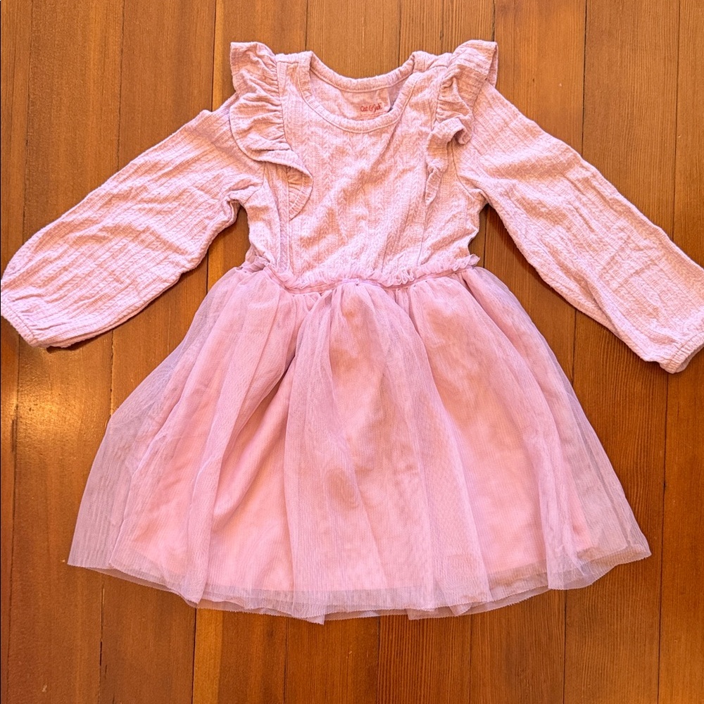 Cat & Jack Soft Blush Ruffle Dress